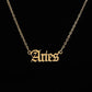 Stainless Steel 12 Zodiac Constellation Necklaces Letter Aquarius Aries Gemini Pisces Leo Sagittarius Pendant Necklace for Women