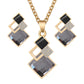 Fashion Crystal Pendants Necklace Earrings Sets for Women Jewelry Set Bridal Wedding Choker Necklace Set