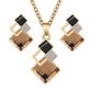Fashion Crystal Pendants Necklace Earrings Sets for Women Jewelry Set Bridal Wedding Choker Necklace Set