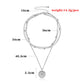 Vintage Bohemia Coin letter Layered Chain Necklace For Women Shell Pearl Moon Long Choker Collar Pendant butterfly Necklace