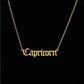 Stainless Steel 12 Zodiac Constellation Necklaces Letter Aquarius Aries Gemini Pisces Leo Sagittarius Pendant Necklace for Women