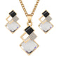 Fashion Crystal Pendants Necklace Earrings Sets for Women Jewelry Set Bridal Wedding Choker Necklace Set