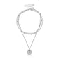 Vintage Bohemia Coin letter Layered Chain Necklace For Women Shell Pearl Moon Long Choker Collar Pendant butterfly Necklace