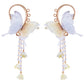 Butterfly Wing Ear Cuffs with Crystal Tassel No Piercing Earrings for Women and Girls Cosplay Jewelry Accessories