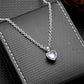 Small Heart Birthstone Cremation Necklace - Stainless Steel Memorial Urn Pendant for Human Ashes, Keepsake Jewelry