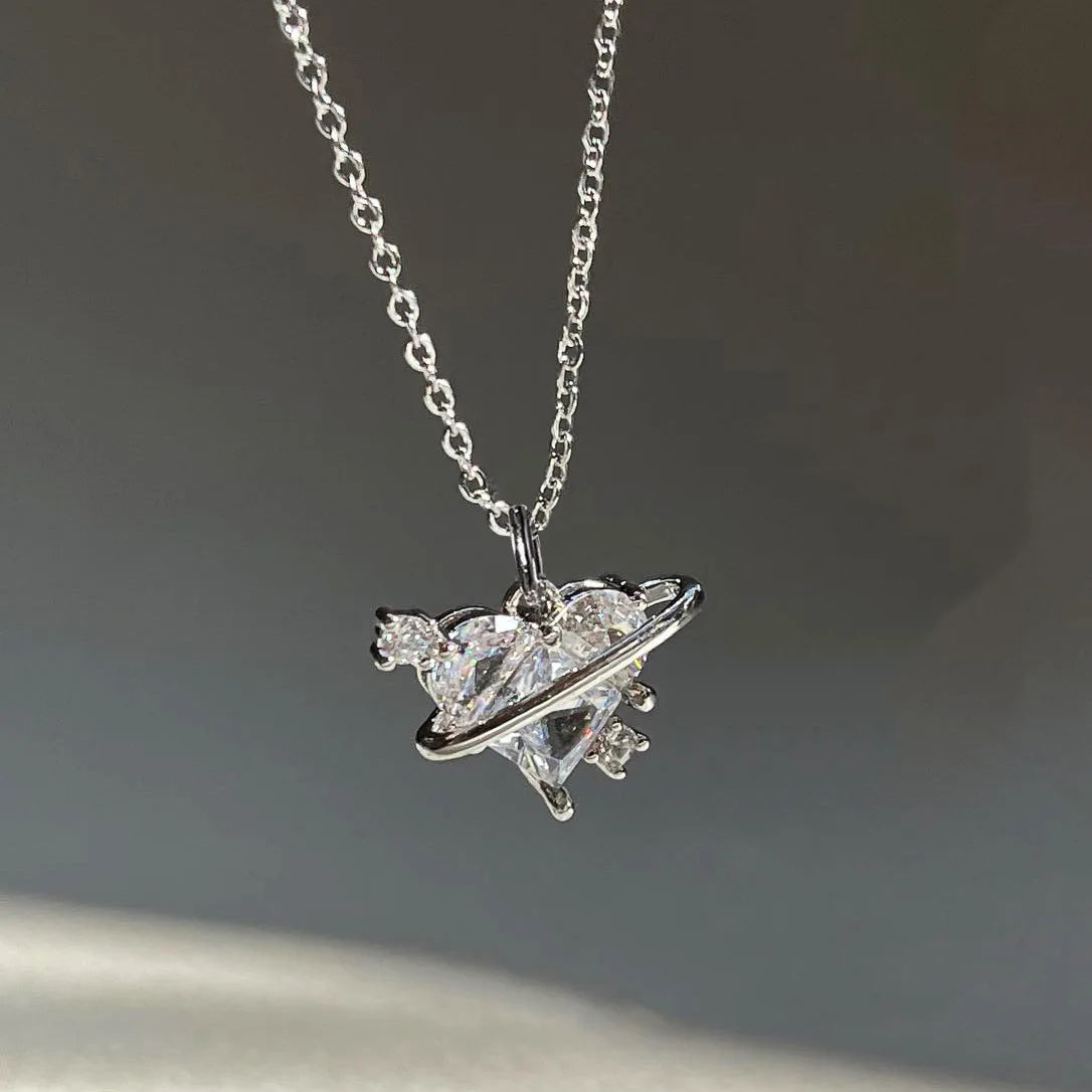 Fashion Women Crystal Zircon Pendant Necklace for Women Girl Crystal Chain Necklace Punk Party Jewelry Butterfly necklace