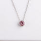 Stainless Steel 12 Birthstones Pendant Necklaces Colorful 12 Month Birthstone Charms  for Women Girls Birthday Jewelry Gift