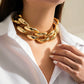 DIEZI Exaggerated CCB Big Chain Chunky Necklace For Women Party Gift Simple Fashion Plastic Statement Choker Necklace Jewelry