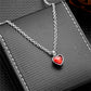 Small Heart Birthstone Cremation Necklace - Stainless Steel Memorial Urn Pendant for Human Ashes, Keepsake Jewelry
