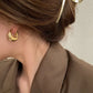 Stainless Steel Smooth Metal Chunky Hoop Earrings For Women Girls Fashion Round Circle Hoops Statement Earrings Punk Jewelry
