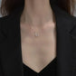 Fashion Women Crystal Zircon Pendant Necklace for Women Girl Crystal Chain Necklace Punk Party Jewelry Butterfly necklace