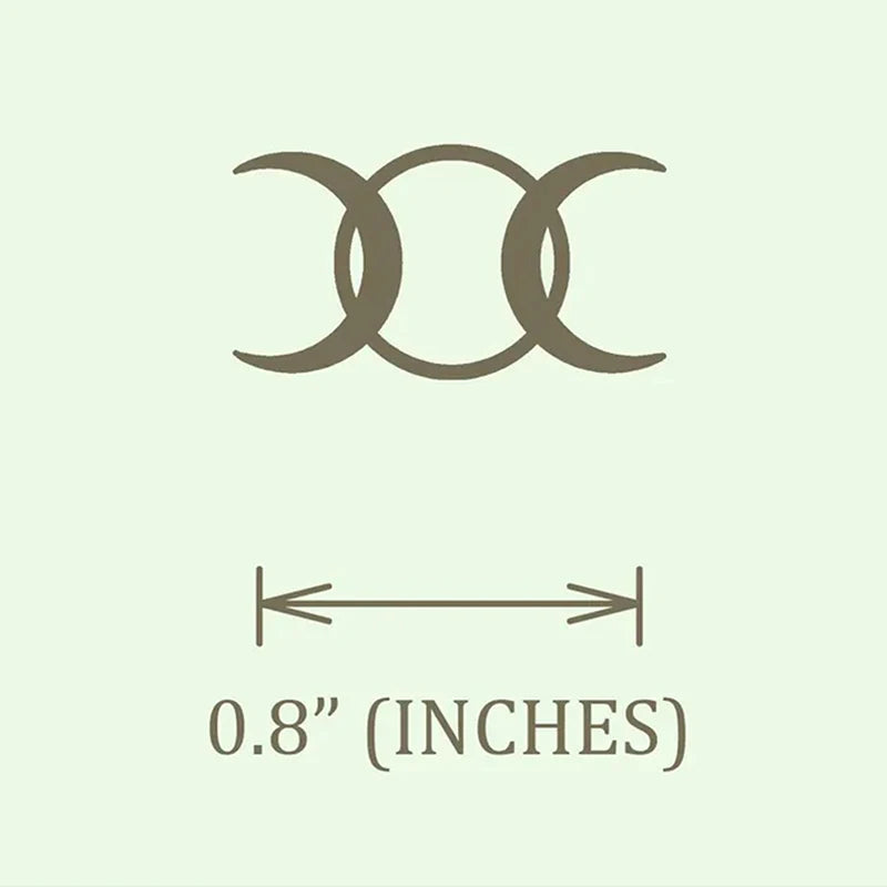 Stainless Steel Triple Moon Goddess Necklace Moon Phases Pendant Necklaces For Women Wicca Jewelry