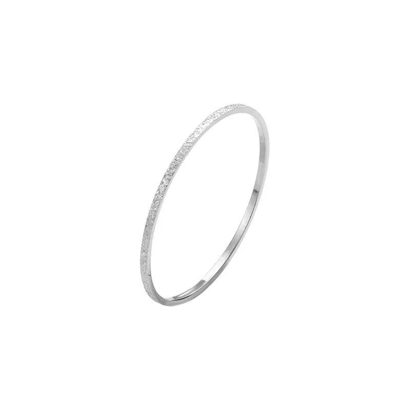 0.5mm Thin Matte Stackable Ring Stainless Steel Knuckle Midi Rings for Women Girl Size 4-9