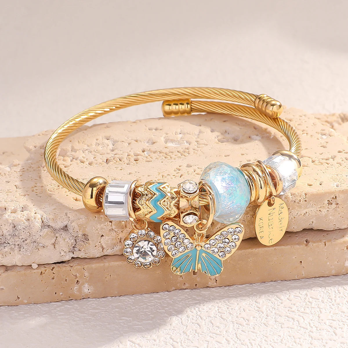 1PC Women's Fashion Pan Family Multi Element Beaded Key Lock Bracelet Bracelet Date Travel Banquet Party Festival Dressing Gift