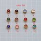 Stainless Steel 12 Birthstones Pendant Necklaces Colorful 12 Month Birthstone Charms  for Women Girls Birthday Jewelry Gift
