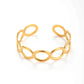 Luxury Stainless Steel Symbol Engraved Bracelet for Women Geometric Adjustable Open Cuff Bracelet Fashion Party Jewelry Gifts