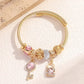 1PC Women's Fashion Pan Family Multi Element Beaded Key Lock Bracelet Bracelet Date Travel Banquet Party Festival Dressing Gift