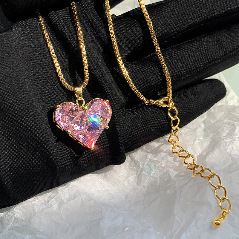 Fashion Women Crystal Zircon Pendant Necklace for Women Girl Crystal Chain Necklace Punk Party Jewelry Butterfly necklace