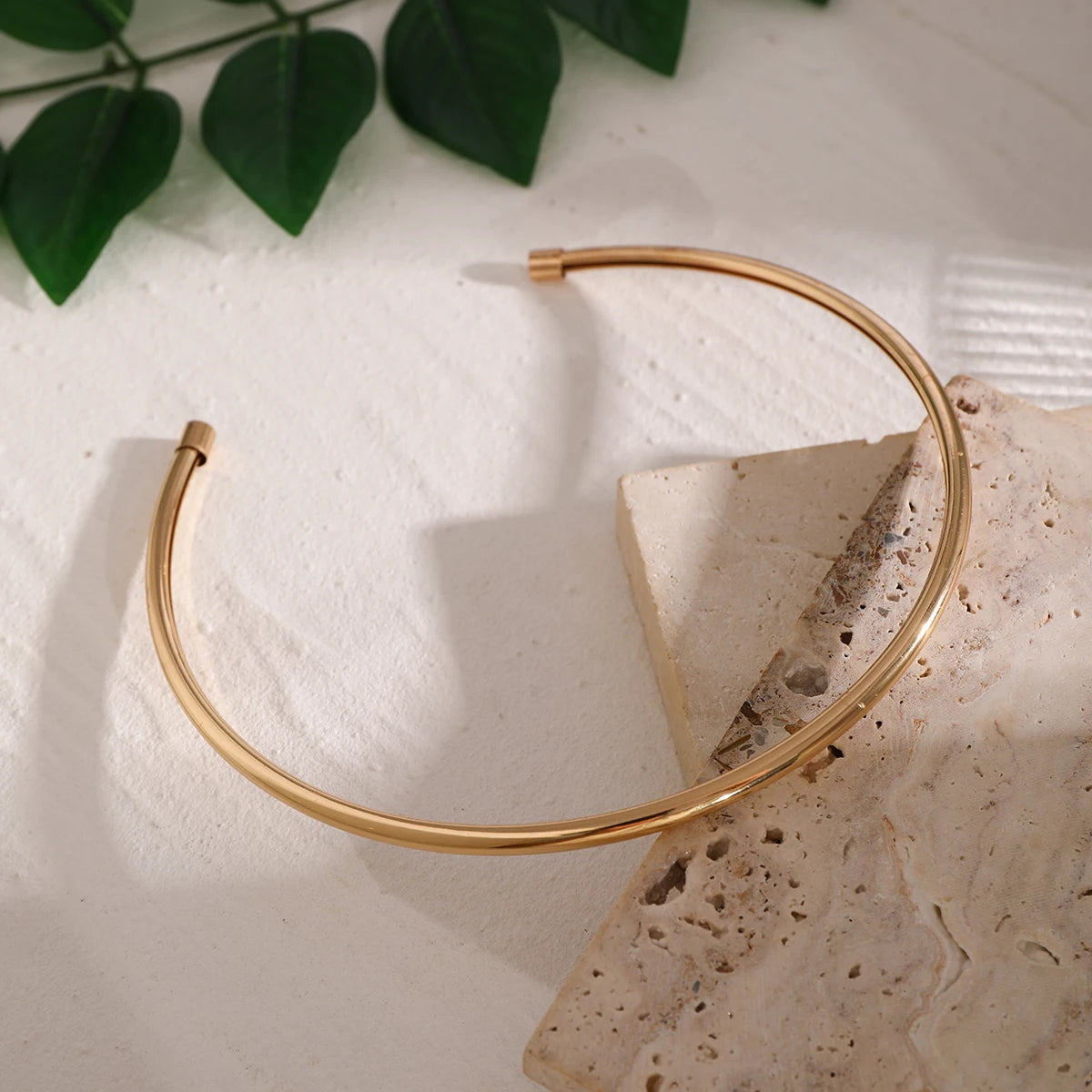 Simple Open Circle Choker Necklace for Women Trendy Gold Color and Silver Color Ladies Collar Accessories 2023 Fashion Jewelry