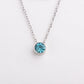 Stainless Steel 12 Birthstones Pendant Necklaces Colorful 12 Month Birthstone Charms  for Women Girls Birthday Jewelry Gift