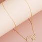 Stainless Steel Necklaces for Women Fashion Thin Chain Minimalist Dainty Double Circle Pendant Necklace on The Neck Jewelry