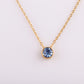 Stainless Steel 12 Birthstones Pendant Necklaces Colorful 12 Month Birthstone Charms  for Women Girls Birthday Jewelry Gift