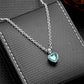 Small Heart Birthstone Cremation Necklace - Stainless Steel Memorial Urn Pendant for Human Ashes, Keepsake Jewelry
