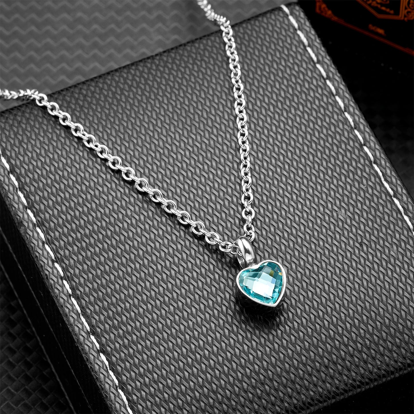 Small Heart Birthstone Cremation Necklace - Stainless Steel Memorial Urn Pendant for Human Ashes, Keepsake Jewelry
