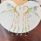 Fairy Wing Ear Cuffs with Crystal Accents and Chain Tassels for Women and Girls - No Piercing Cosplay Earrings and Accessories