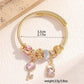 1PC Women's Fashion Pan Family Multi Element Beaded Key Lock Bracelet Bracelet Date Travel Banquet Party Festival Dressing Gift