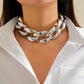 DIEZI Exaggerated CCB Big Chain Chunky Necklace For Women Party Gift Simple Fashion Plastic Statement Choker Necklace Jewelry
