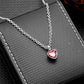 Small Heart Birthstone Cremation Necklace - Stainless Steel Memorial Urn Pendant for Human Ashes, Keepsake Jewelry