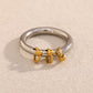 MamacitaSlay Unique Cool 316L Stainless Steel Double Color Ring Creative Waterproof Jewelry Women's Charm Statement Ring Gift