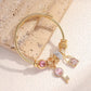 1PC Women's Fashion Pan Family Multi Element Beaded Key Lock Bracelet Bracelet Date Travel Banquet Party Festival Dressing Gift