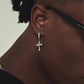 Classic Cross Point-Drill Crystal Replaceable Exquisite White Color Earrings For Women Men Hiphop Party Jewelry Gifts
