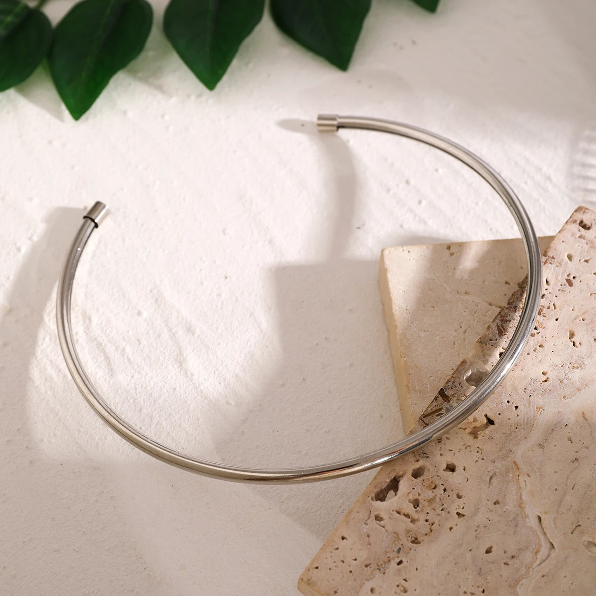 Simple Open Circle Choker Necklace for Women Trendy Gold Color and Silver Color Ladies Collar Accessories 2023 Fashion Jewelry