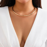Simple Open Circle Choker Necklace for Women Trendy Gold Color and Silver Color Ladies Collar Accessories 2023 Fashion Jewelry