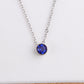 Stainless Steel 12 Birthstones Pendant Necklaces Colorful 12 Month Birthstone Charms  for Women Girls Birthday Jewelry Gift