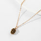 Simple Fashion Vintage Earrings Necklace For Women Pine Nut Plant Specimen Ear Stud Necklace Pinecone Earrings Necklace Jewelry