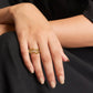 Stainless steel Stackable Rings for Women Non Tarnish Cubic Zirconia Rings Gold Color Multi Ring Mixed Metals Stack Rings Set