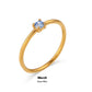 E.B.belle 12 Months Constellation CZ Birthstone Rings For Woman Gold Plated Stainless Steel Zodiac Birthday Gift Ring Jewelry