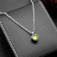 Small Heart Birthstone Cremation Necklace - Stainless Steel Memorial Urn Pendant for Human Ashes, Keepsake Jewelry