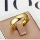 Fashion Luxury Golden Engagement Wedding Ring Couple Ring Simple Fashion Style Fine Jewelry Anniversary Gift Men and Women Ring