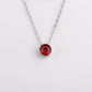 Stainless Steel 12 Birthstones Pendant Necklaces Colorful 12 Month Birthstone Charms  for Women Girls Birthday Jewelry Gift