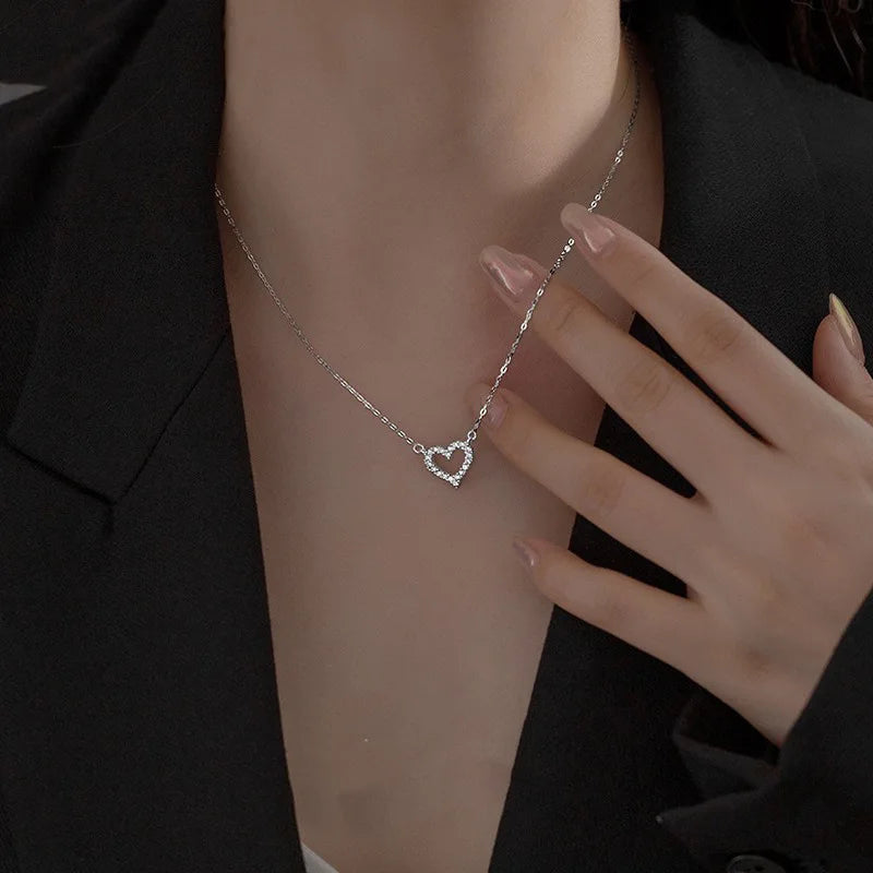 Fashion Women Crystal Zircon Pendant Necklace for Women Girl Crystal Chain Necklace Punk Party Jewelry Butterfly necklace