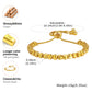 Luxury Tri Color Beaded Bracelet for Women, Gold Plated Adjustable Chain Bracelet, Unique Design Fashion Jewelry