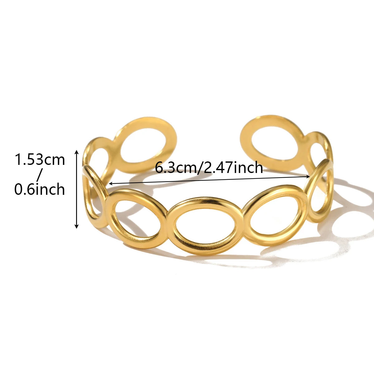 Luxury Stainless Steel Symbol Engraved Bracelet for Women Geometric Adjustable Open Cuff Bracelet Fashion Party Jewelry Gifts
