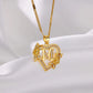 Heart Initial Letter Necklaces For Women Gold Color Stainless Steel Chain A-Z Alphabet Pendant Necklace Birthday Jewelry Gift