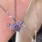Fashion Women Crystal Zircon Pendant Necklace for Women Girl Crystal Chain Necklace Punk Party Jewelry Butterfly necklace