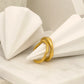 Ripple Stainless Steel Rings For women Gold Color Chunky Band  Stackable Silver Stacking Irregular Wave Minimalist Jewelry Set
